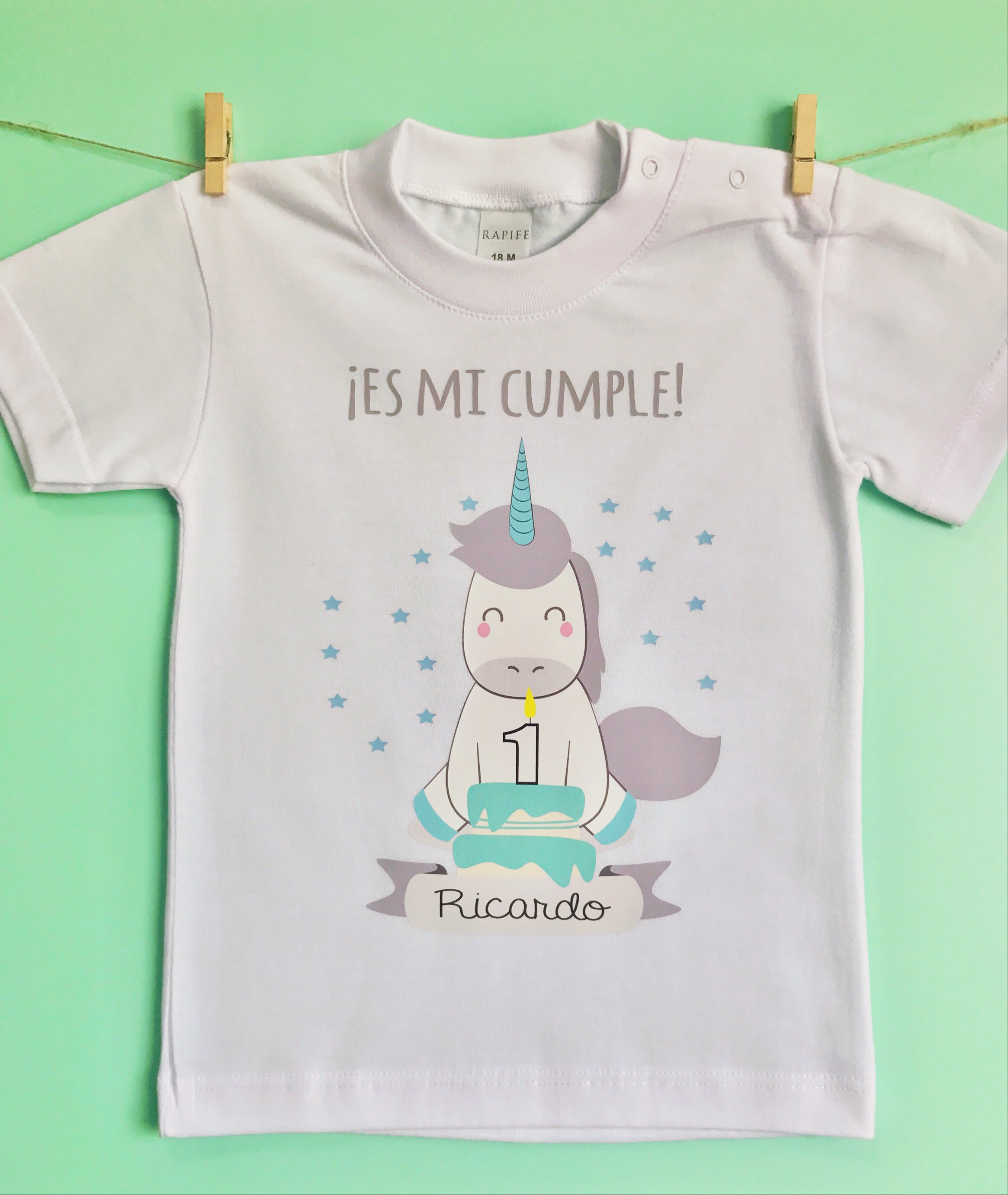 Camiseta personalizada cumpleaños unicornio - | Baby Shop