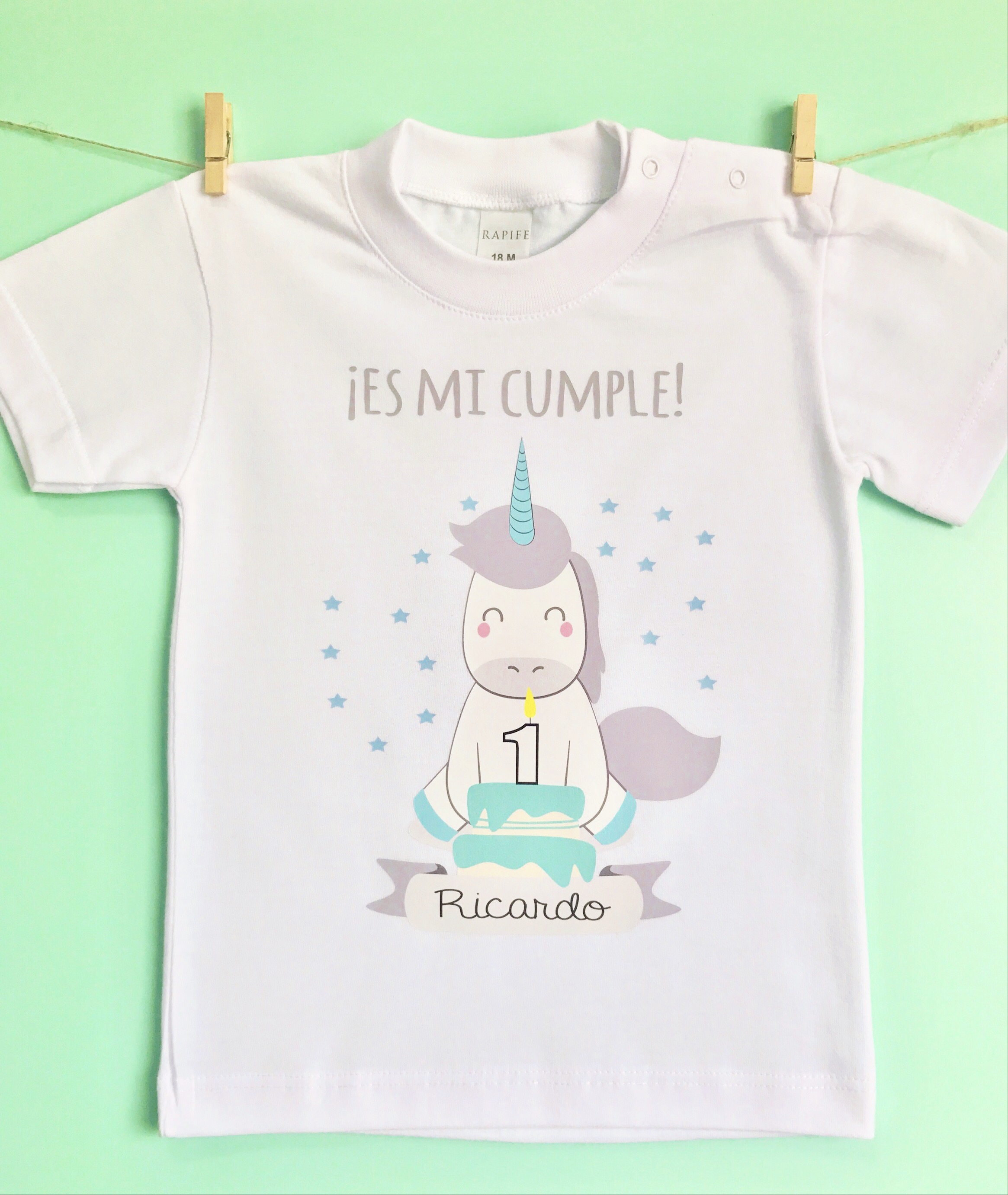 Camiseta personalizada cumpleaños unicornio –bodys personalizados | Baby Shop