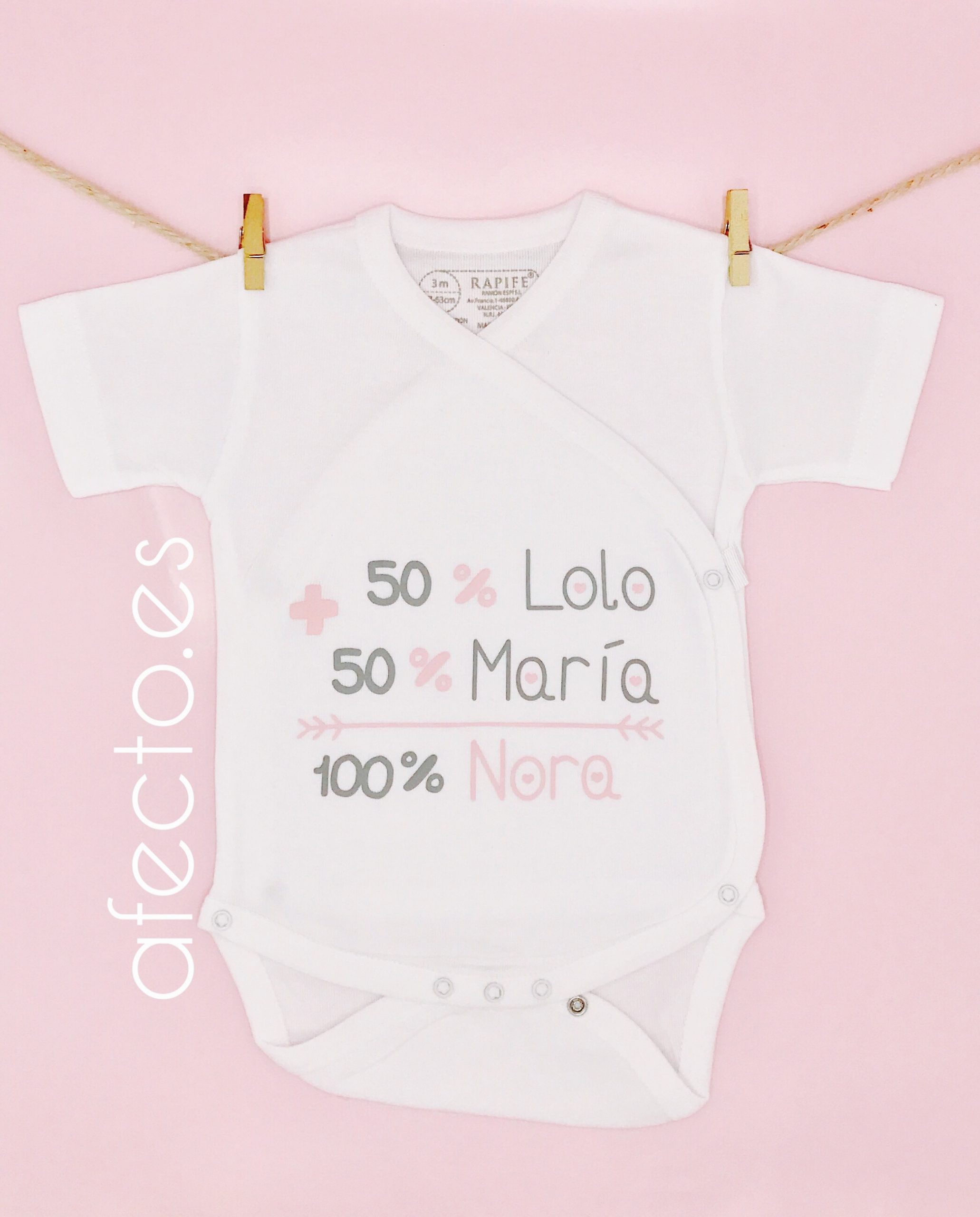 Body personalizado recien nacido + 50% Mamá = 100 Bebé - Afecto | Baby Shop