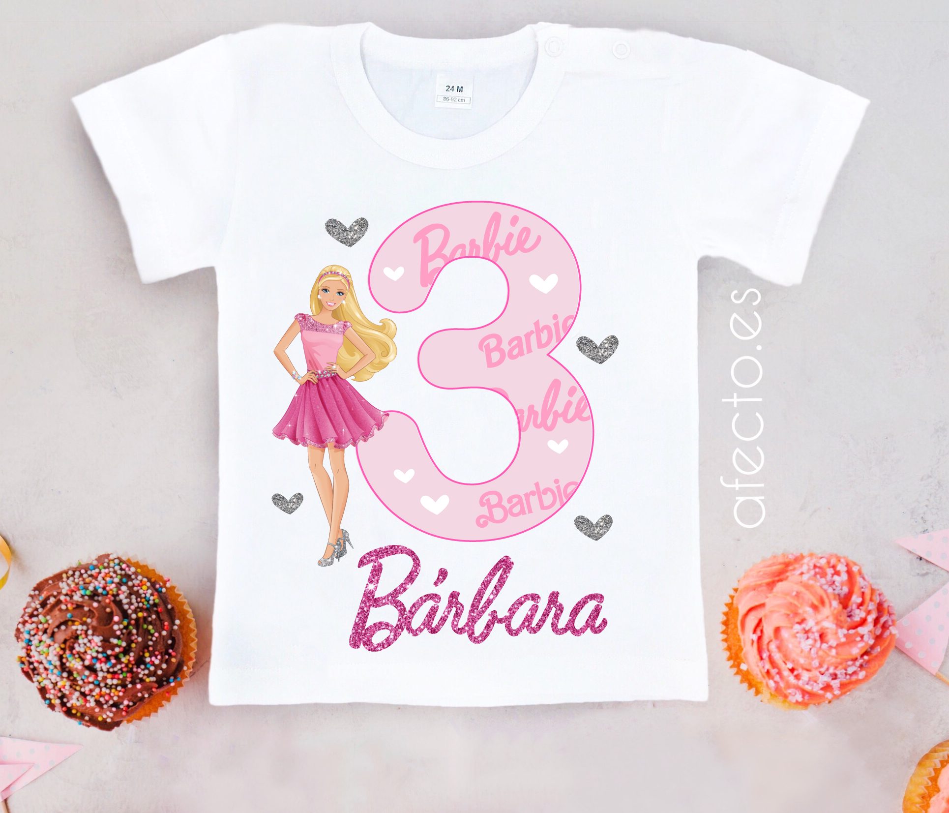 Camiseta Cumpleaños Barbie - Afecto