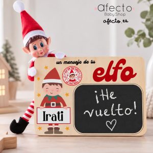 pizarra mágica del elfo travieso de Navidad